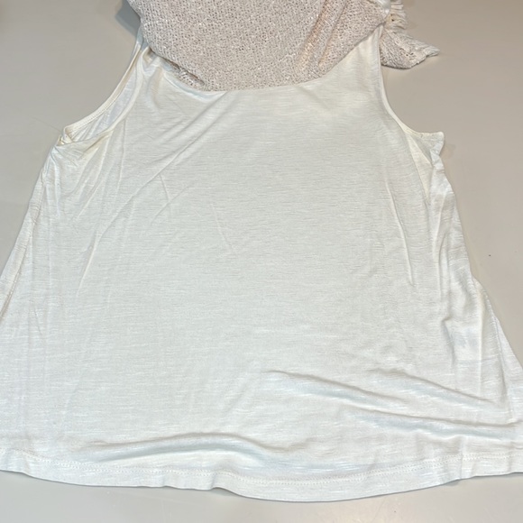 Gibson Latimer poncho beige with fringed sleeves small - Picture 6 of 15